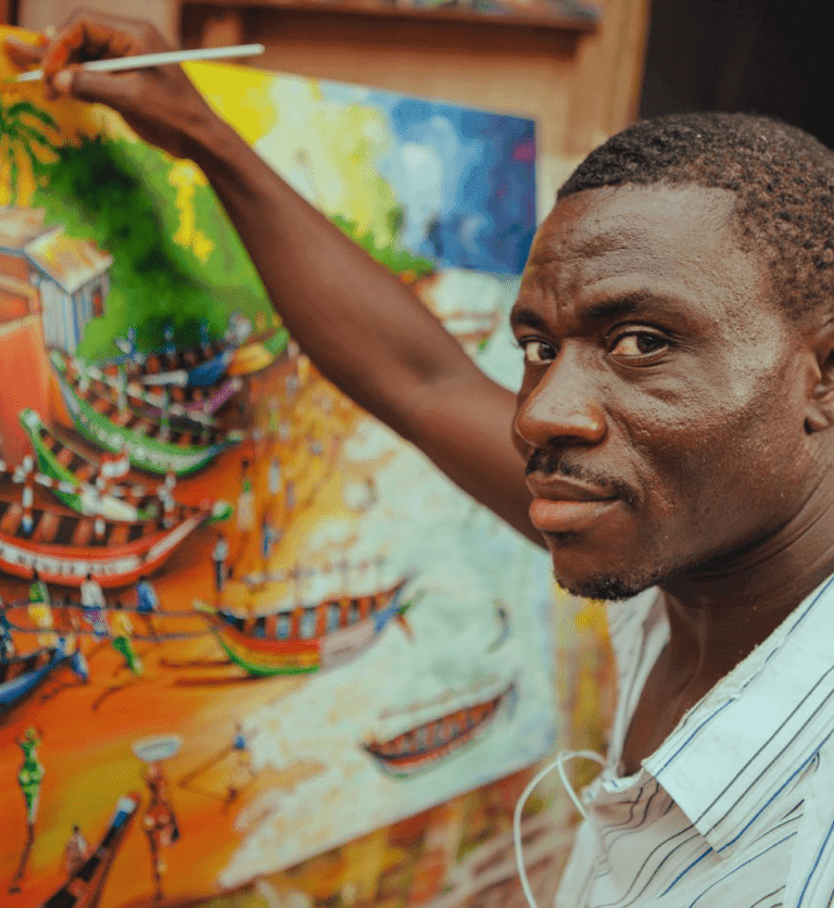 Creative artist at work